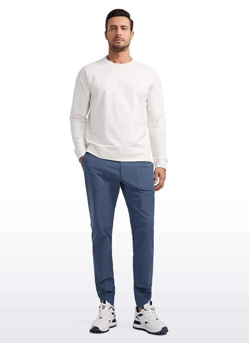 CRZ YOGA Mens Work Slim Fit All-Day Comfort Golf Joggers 30'' Electric Blue