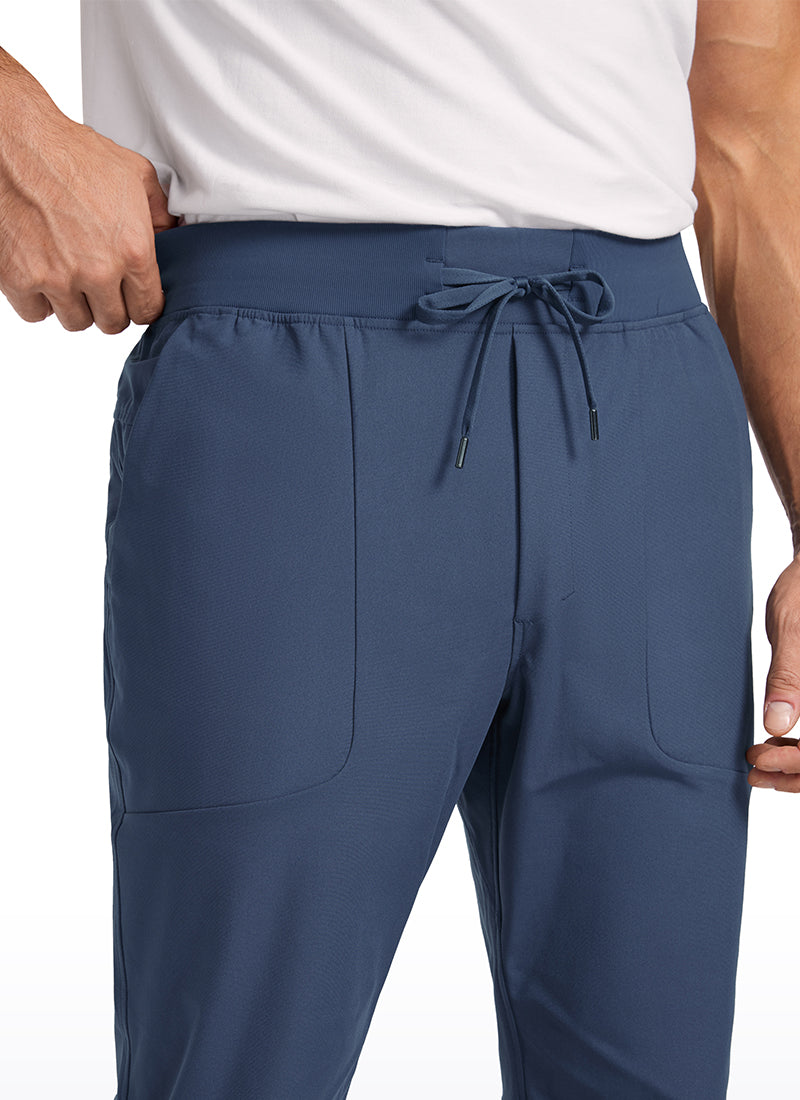 CRZ YOGA Mens Work Slim Fit All-Day Comfort Golf Joggers 30'' Electric Blue