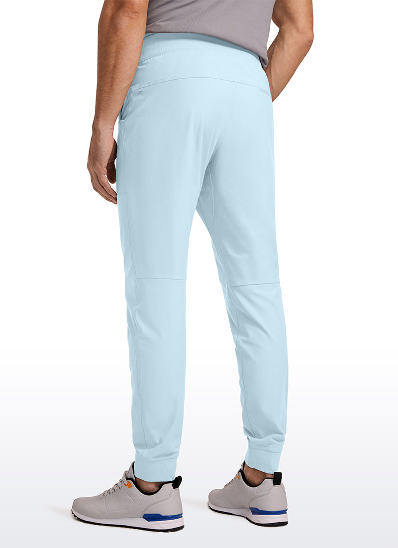 CRZ YOGA Mens Work Slim Fit All-Day Comfort Golf Joggers 30'' Chambray Blue @model_info:IL
