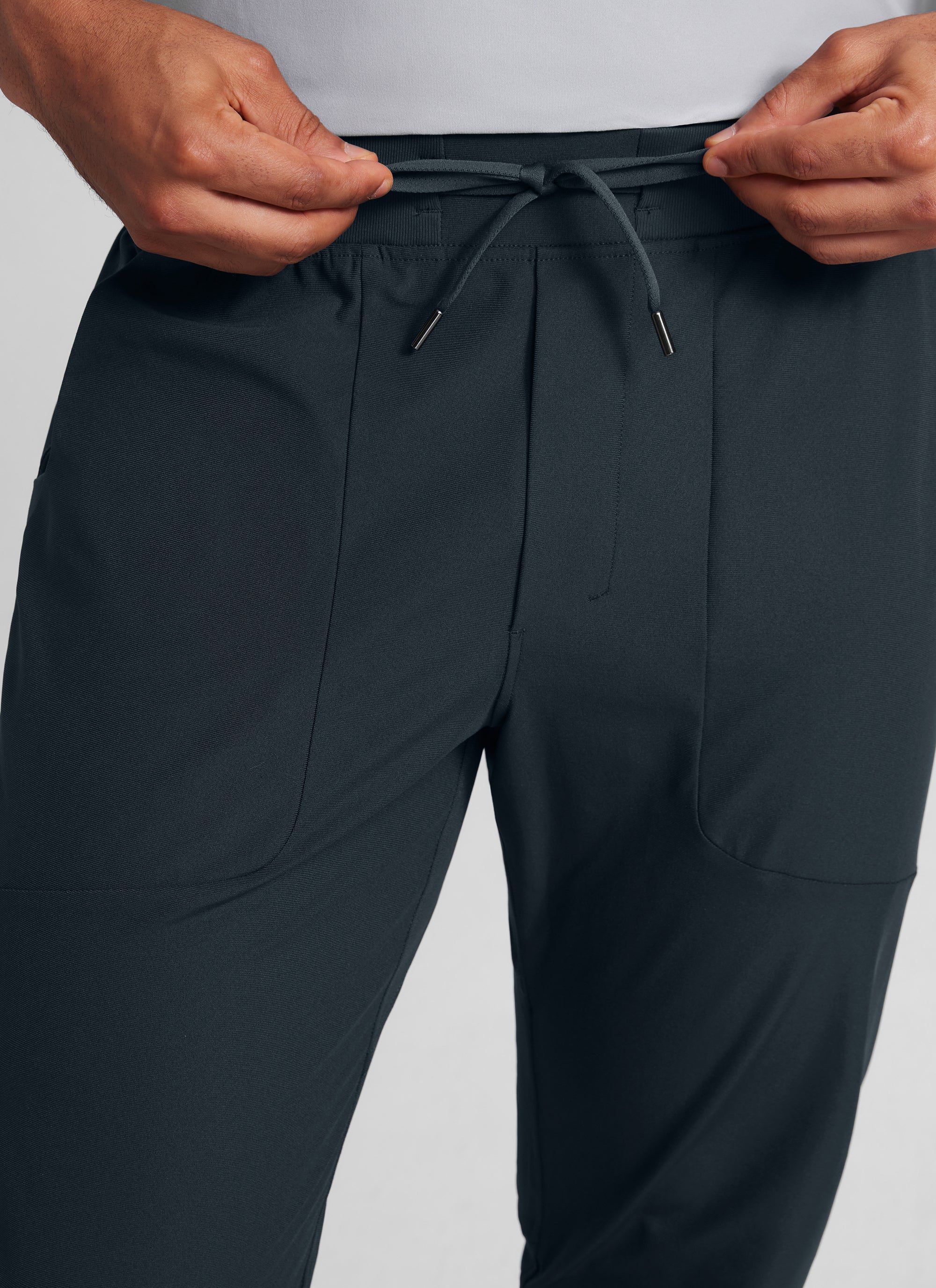 CRZ YOGA Men All Day Comfy Slim-Fit Golf Joggers 32'' with Pockets True Navy @model_info:H