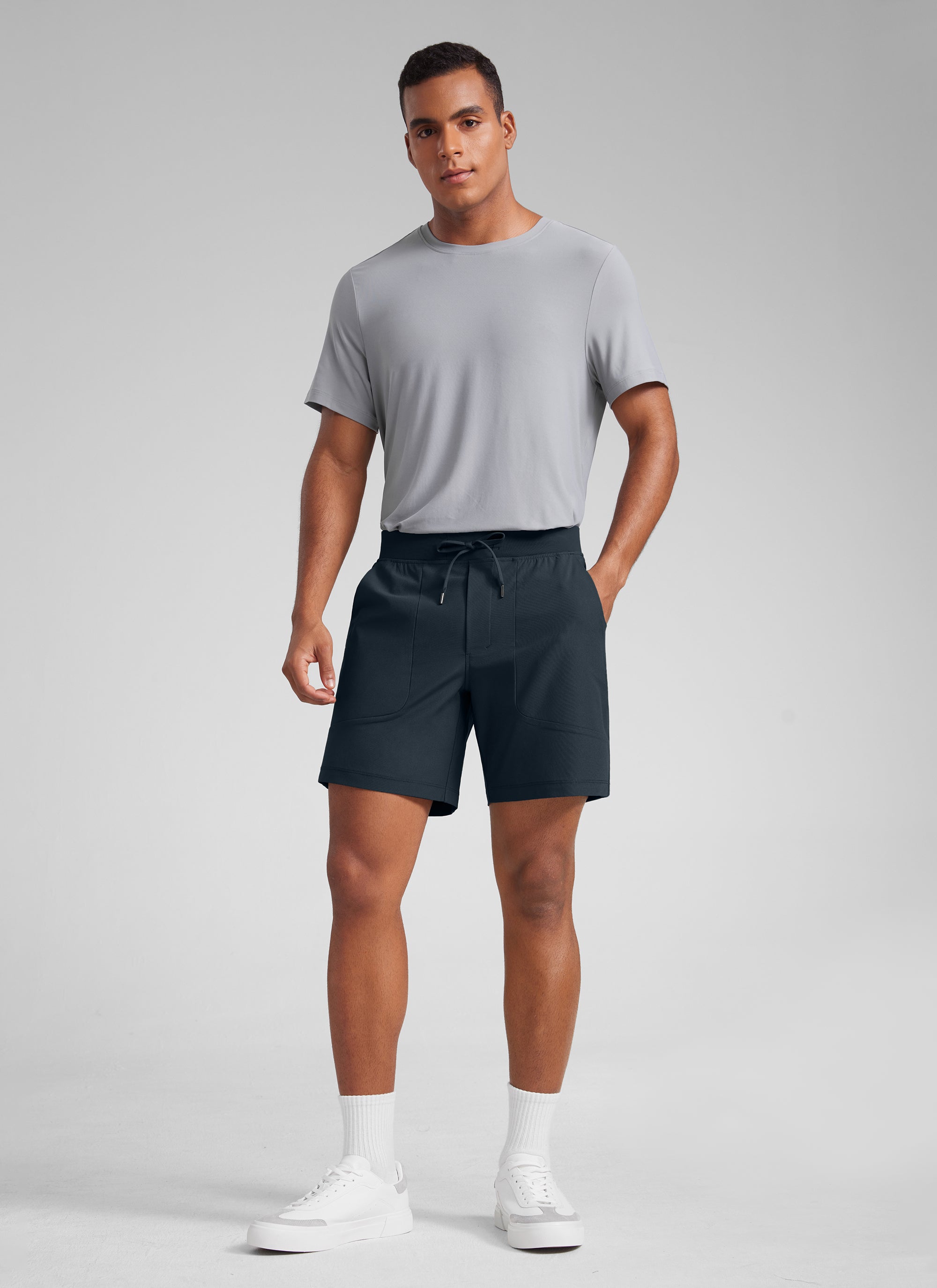 CRZYOGA Men All Day Comfy Golf Casual Shorts 7