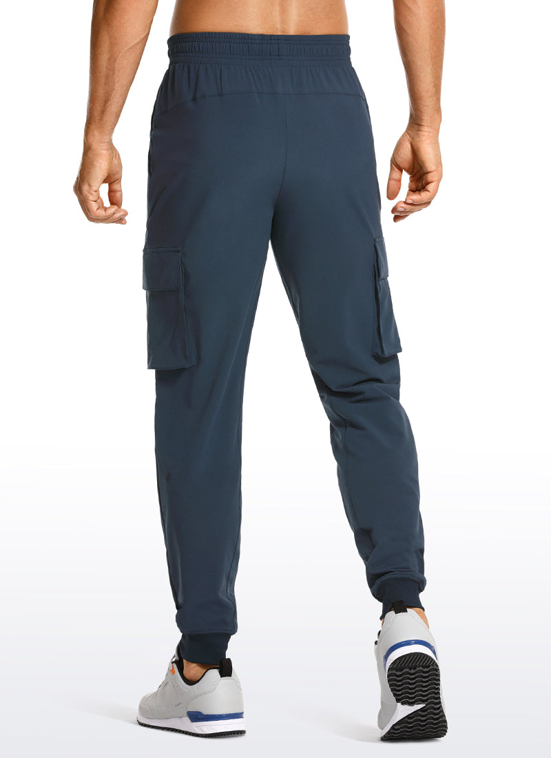 CRZ YOGA Men's Hiking Relaxed Fit Lightweight Cargo Joggers 30'' True Navy