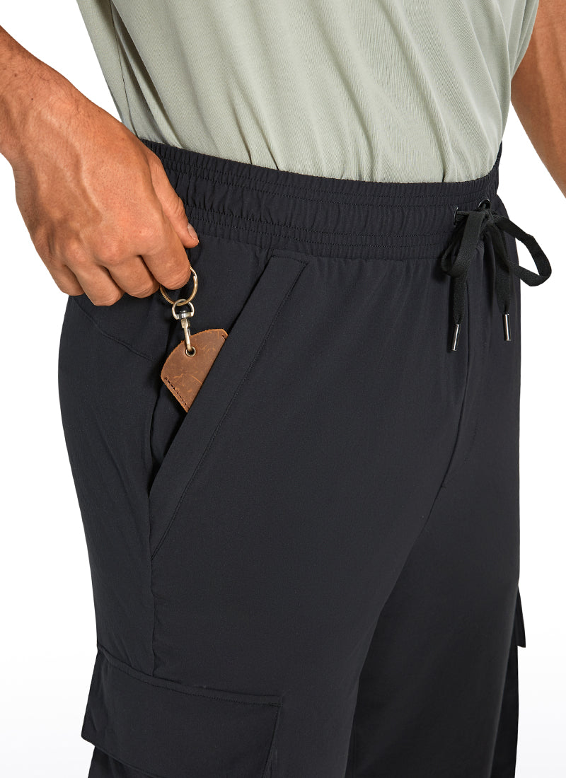 CRZ YOGA Men's Hiking Slim Fit Lightweight Cargo Joggers 30