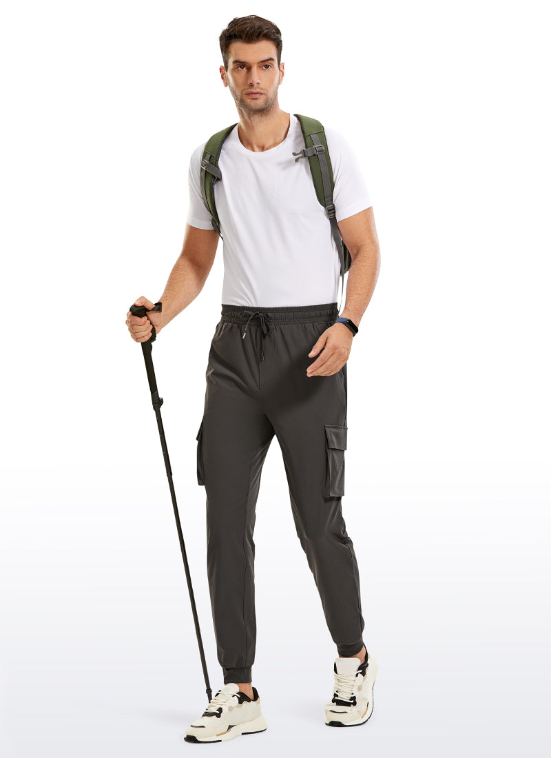 CRZ YOGA Men's Hiking Slim Fit Lightweight Cargo Joggers 30