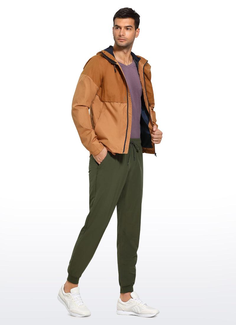 CRZ YOGA Men's Train Classic Fit Lightweight Quick Dry Joggers 29'' Dark Olive