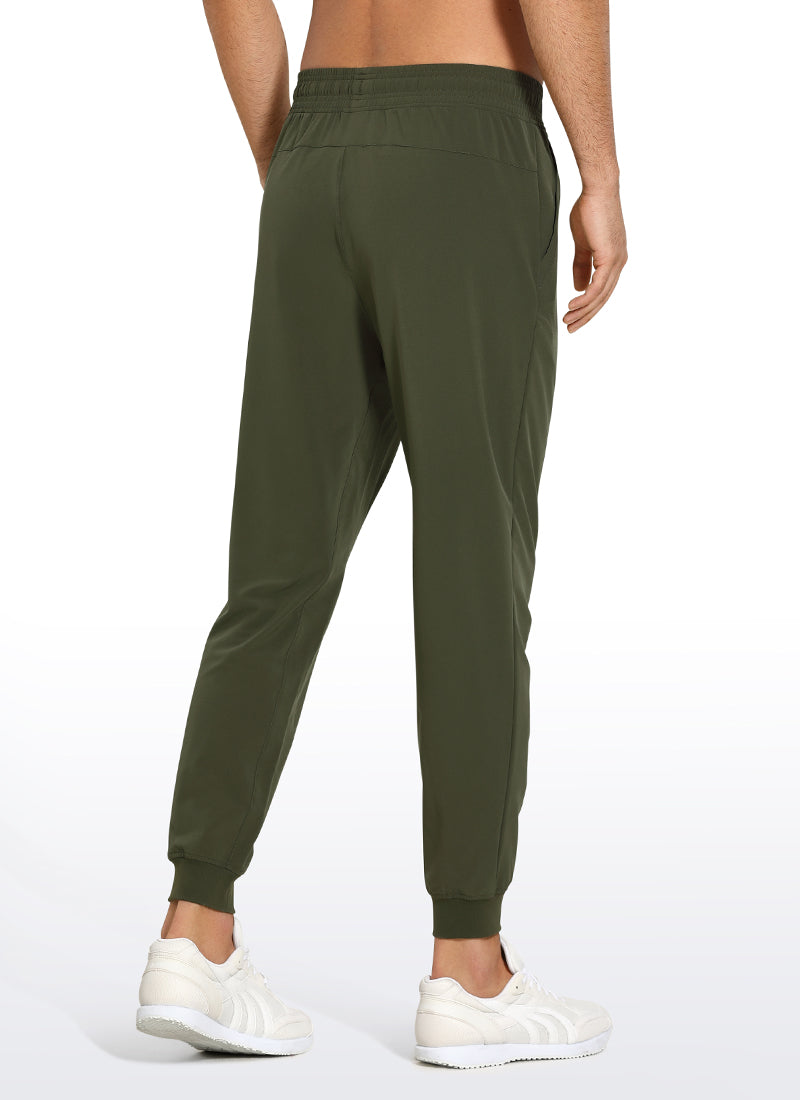 CRZ YOGA Men's Train Classic Fit Lightweight Quick Dry Joggers 29'' Dark Olive