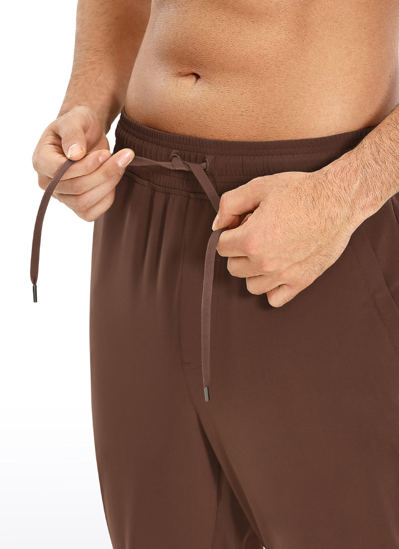 CRZ YOGA Men's Train Classic Fit Lightweight Quick Dry Joggers 29'' Dark Brown