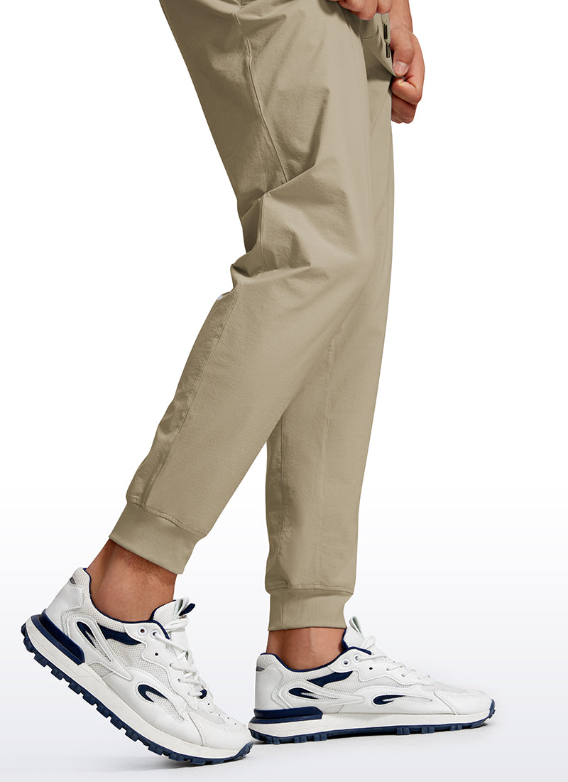 CRZ YOGA Men's Causul Relaxed Fit Lightweight Joggers Zip Pockets 29'' Khali Barley