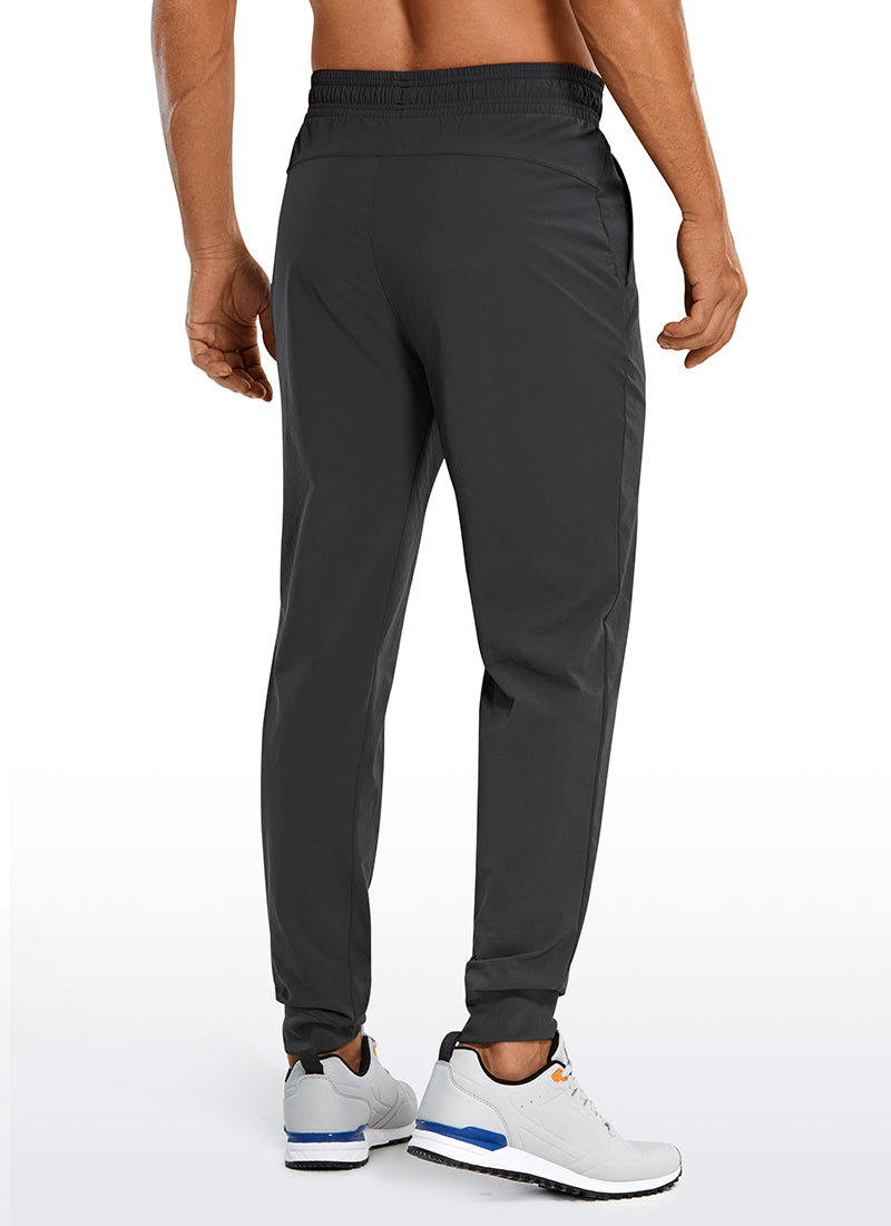 CRZ YOGA Men's Causul Relaxed Fit Lightweight Joggers Zip Pockets 29'' Ink Gray