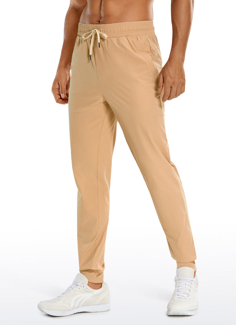 CRZ YOGA Men's Causul Relaxed Fit Lightweight Joggers Zip Pockets 29'' Gully