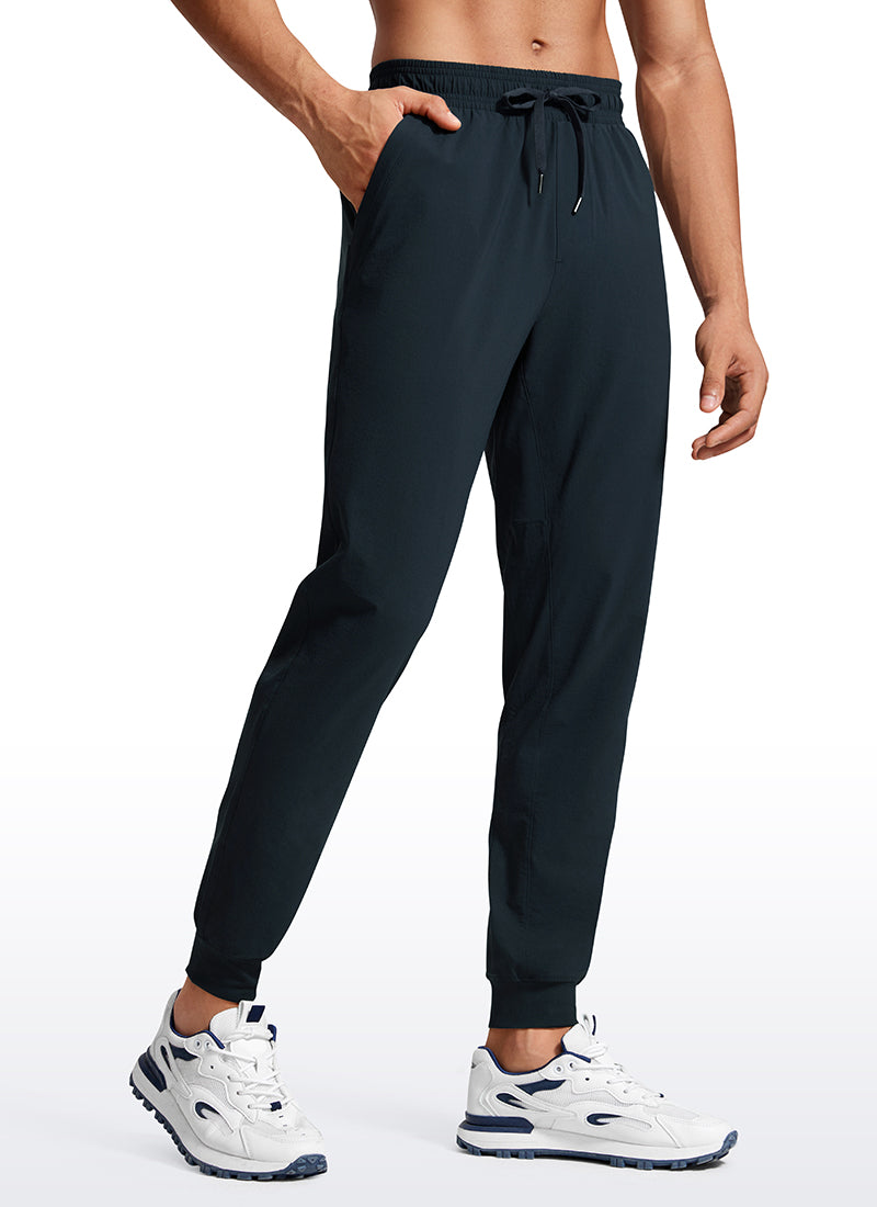 CRZ YOGA Men's Causul Relaxed Fit Lightweight Joggers Zip Pockets 29'' True Navy