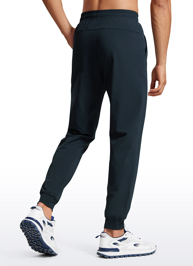 CRZ YOGA Men's Causul Relaxed Fit Lightweight Joggers Zip Pockets 29'' True Navy