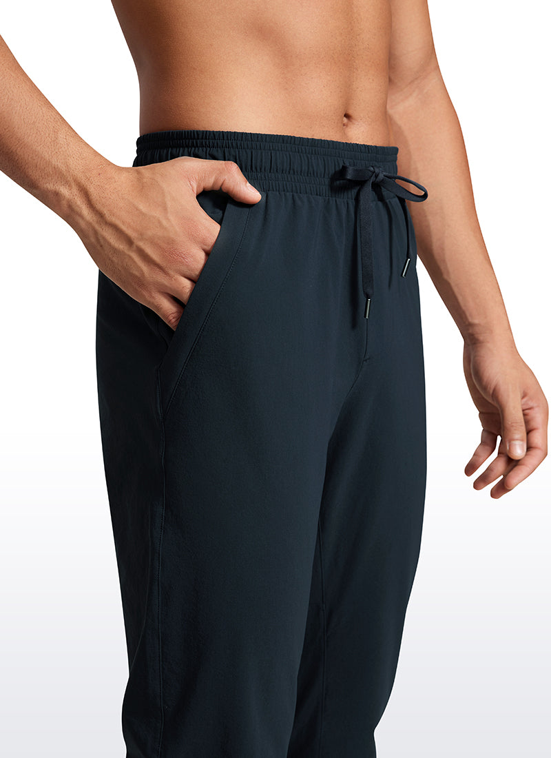 CRZ YOGA Men's Causul Relaxed Fit Lightweight Joggers Zip Pockets 29'' True Navy