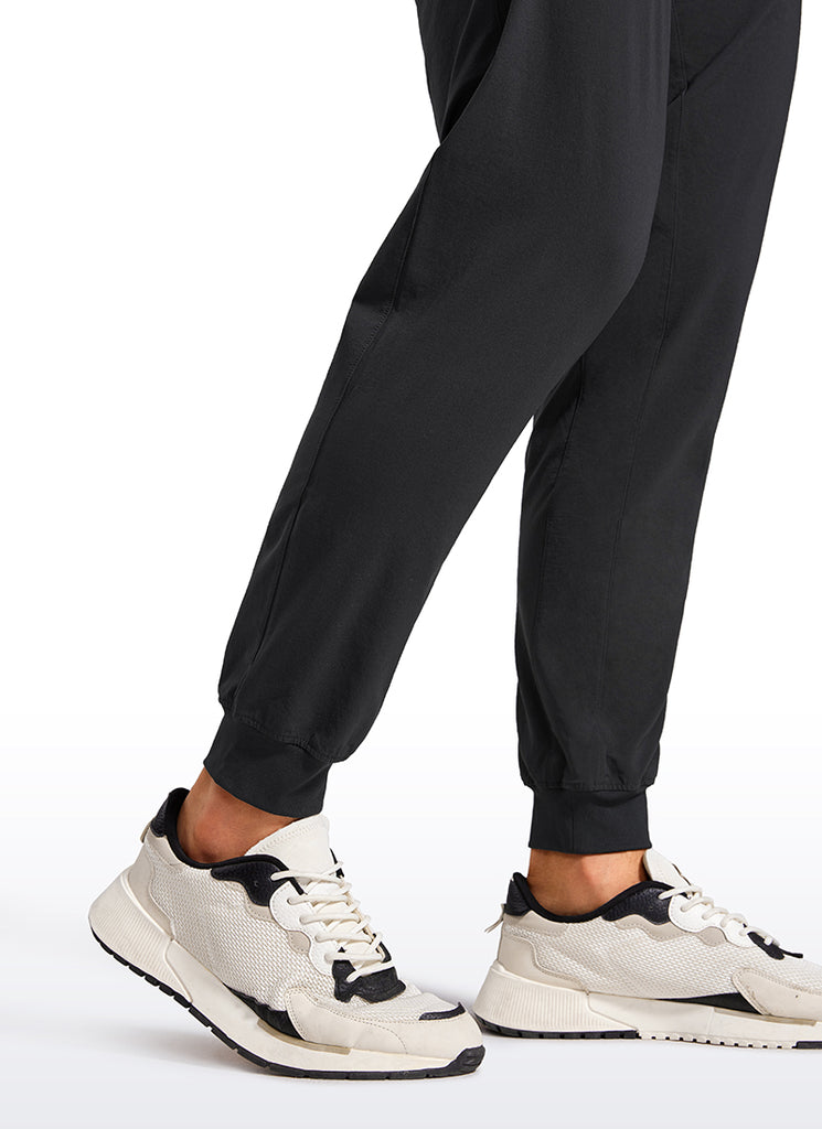 CRZ YOGA Men 31" Lightweight Water Resistant with Zip Pockets Joggers Black