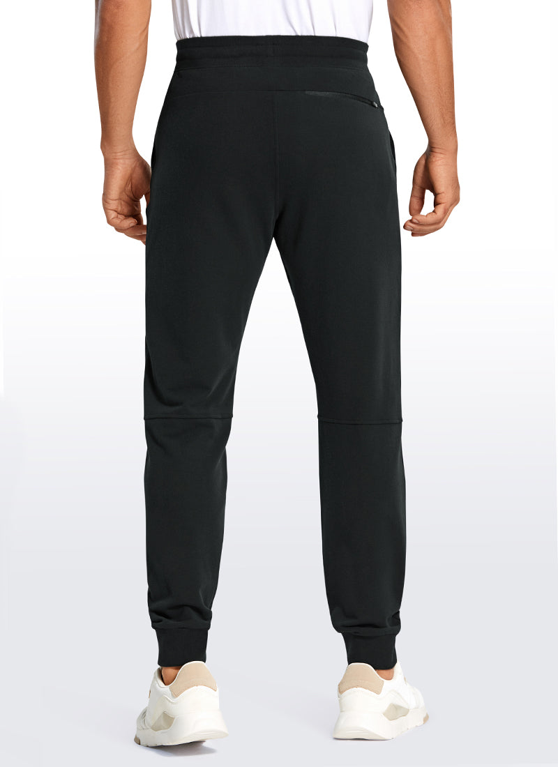 CRZ YOGA Men's Lounge Workout  Amenity Jogger Sweatpants Pockets 29'' Black