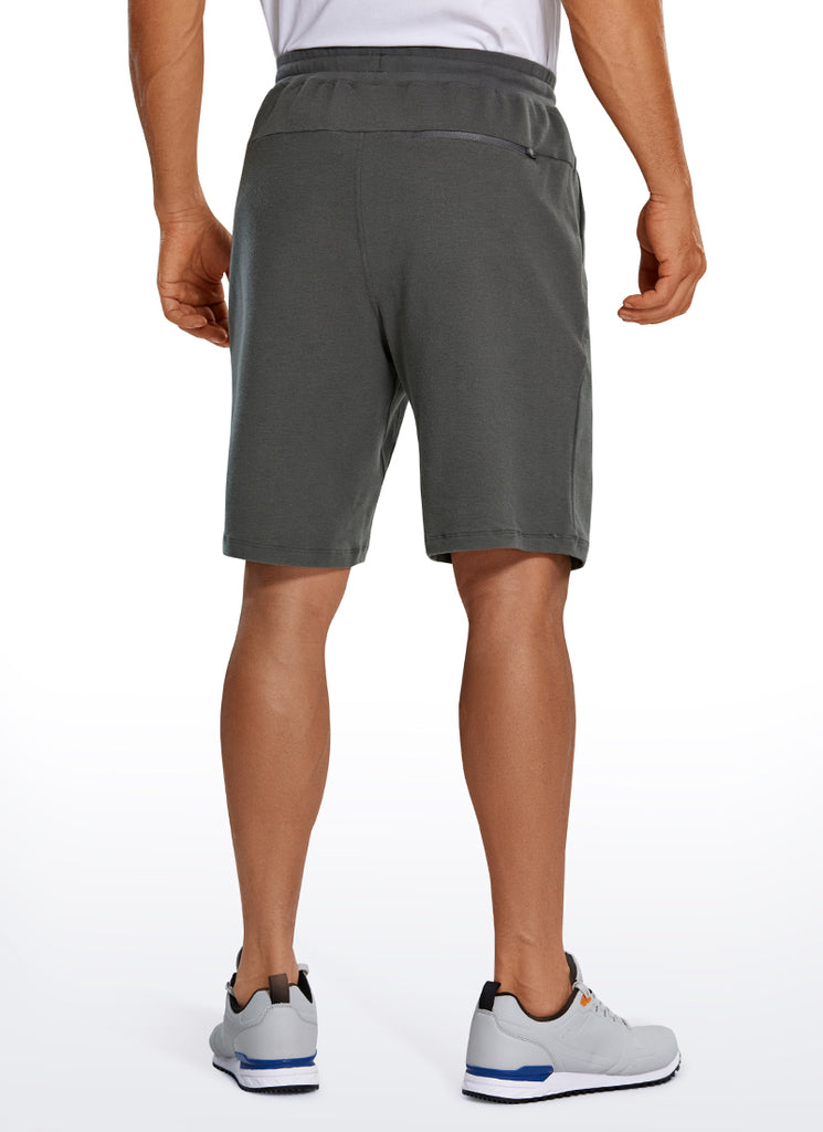 CRZ YOGA Men's Lounge Bermuda Amenity Sweat Shorts Pockets 9'' Anthracite