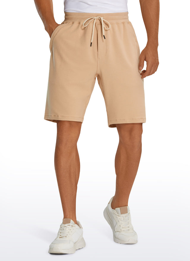 CRZ YOGA Men's Lounge Bermuda Amenity Sweat Shorts Pockets 9'' Gully