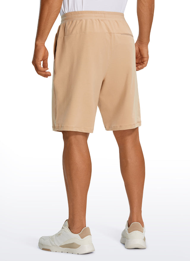 CRZ YOGA Men's Lounge Bermuda Amenity Sweat Shorts Pockets 9'' Gully