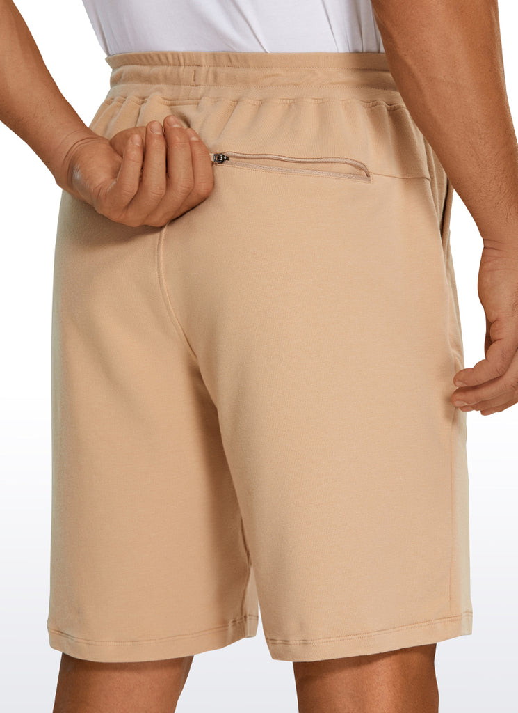 CRZ YOGA Men's Lounge Bermuda Amenity Sweat Shorts Pockets 9'' Anthracite