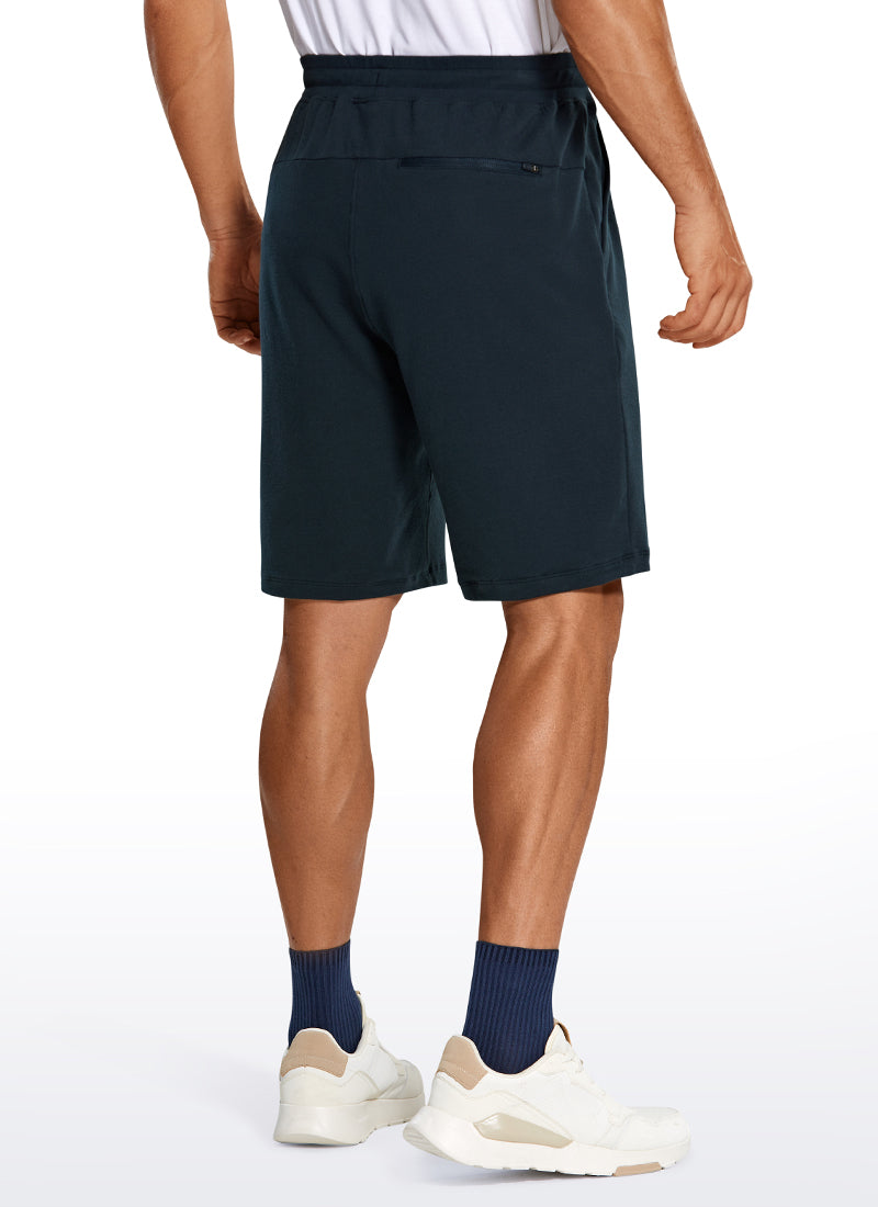 CRZ YOGA Men's Lounge Bermuda Amenity Sweat Shorts Pockets 9'' True Navy