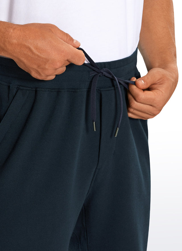 CRZ YOGA Men's Lounge Bermuda Amenity Sweat Shorts Pockets 9'' True Navy