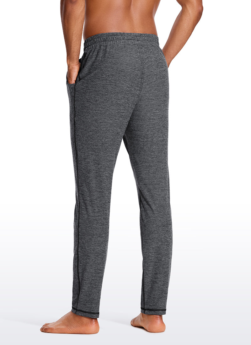 CRZ YOGA Men's Lounge Brushed Lightweight Sweatpants Pockets 20'' Charcoal Heather