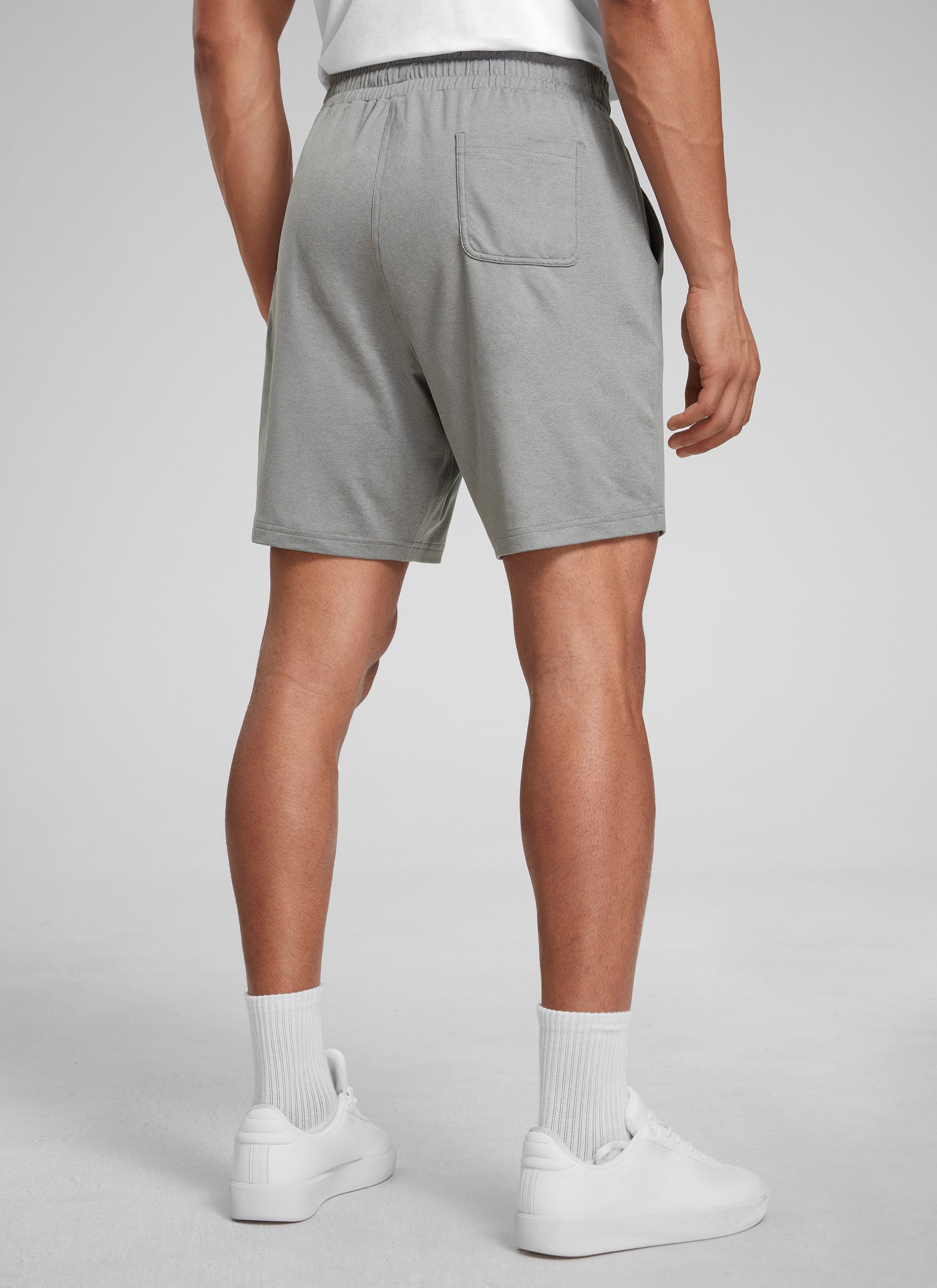 CRZ YOGA Men's Casual Lightweight Sweat Shorts with Pockets Sterling