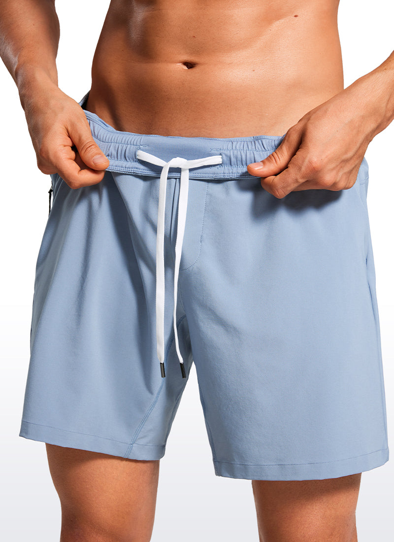 Feathery-Fit Swim Trunks 7'' with Zipper Pockets