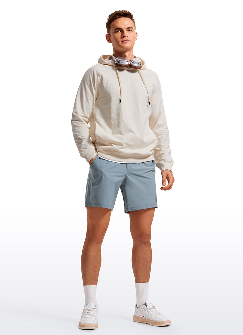 CRZ YOGA Men's Training Quick Dry Pocketed Linerless Shorts 7'' Belgian Blue @model_info:Maxim