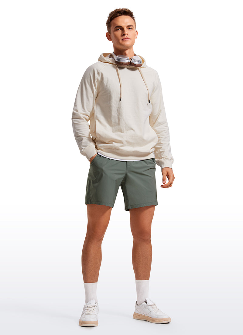 CRZ YOGA Men's Training Quick Dry Pocketed Linerless Shorts 7'' Grey Sage