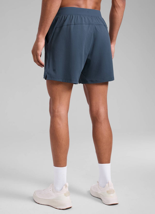 CRZ YOGA Men's Quick Dry Lightweight Gym Shorts with Zipper Pocket Stelindigo