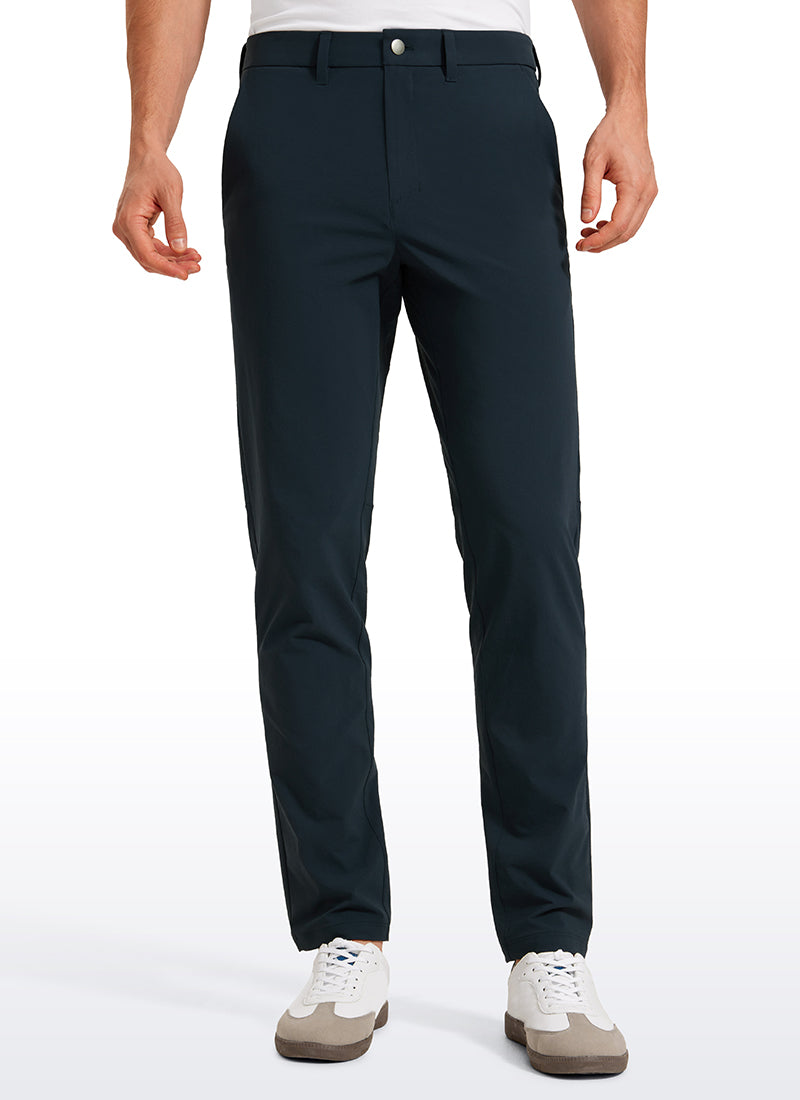 CRZ YOGA Men's  Lightweight Classic Fit Golf Pants Pockets 32'' True Navy