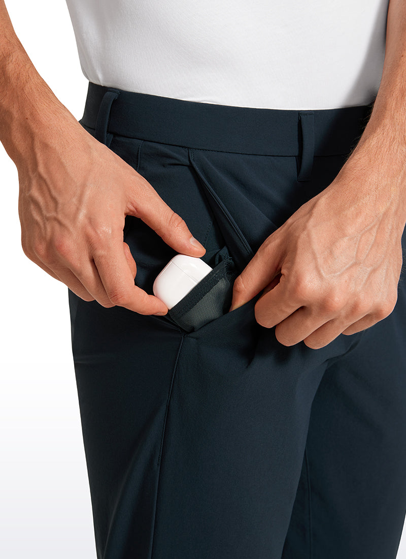 CRZ YOGA Men's  Lightweight Classic Fit Golf Pants Pockets 32'' True Navy