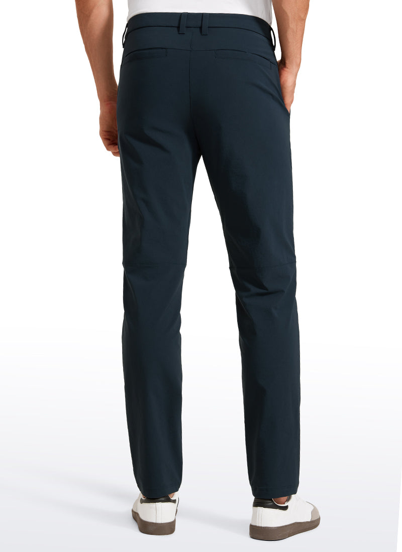 CRZ YOGA Men's  Lightweight Classic Fit Golf Pants Pockets 32'' True Navy