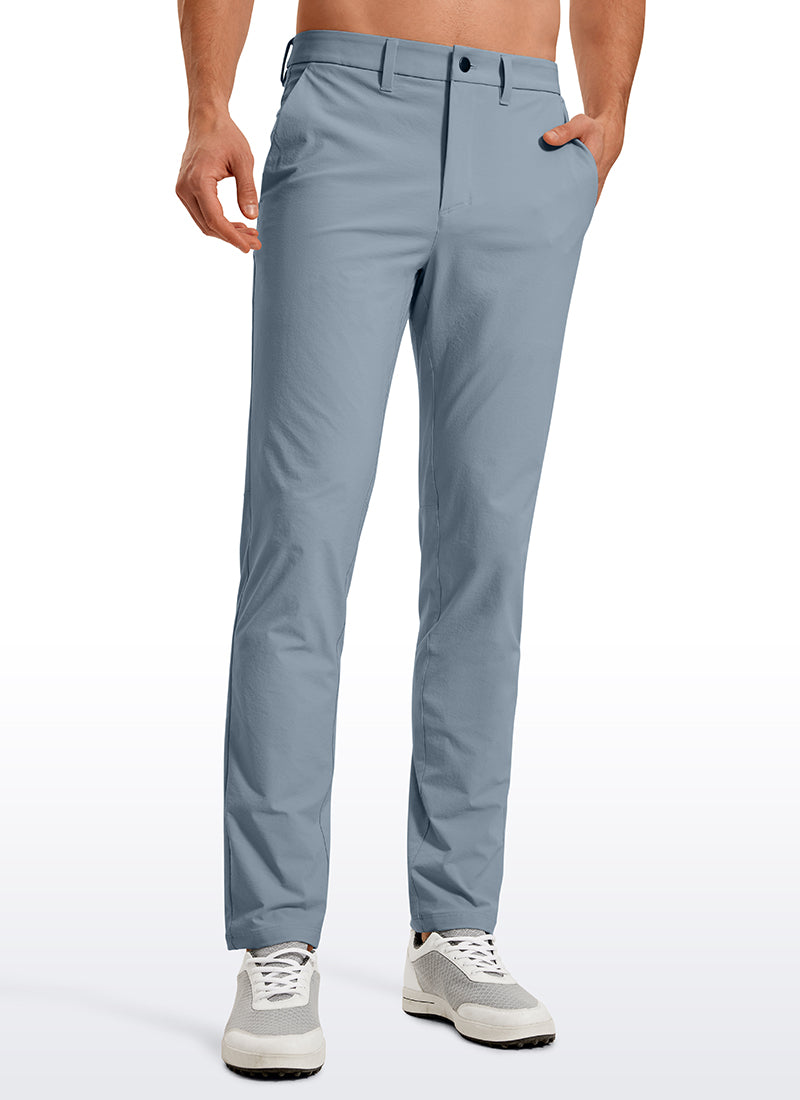 CRZ YOGA Men's  Lightweight Classic Fit Golf Pants Pockets 32'' Belgian Blue