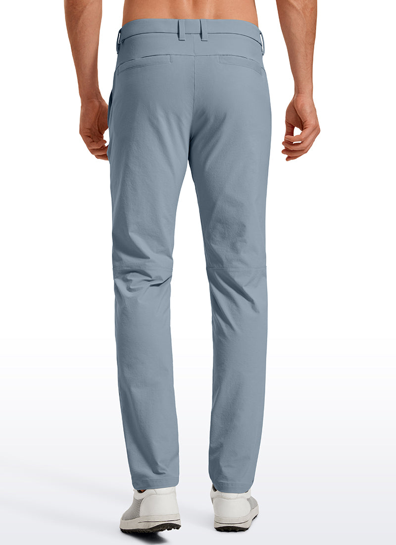 CRZ YOGA Men's  Lightweight Classic Fit Golf Pants Pockets 32'' Belgian Blue