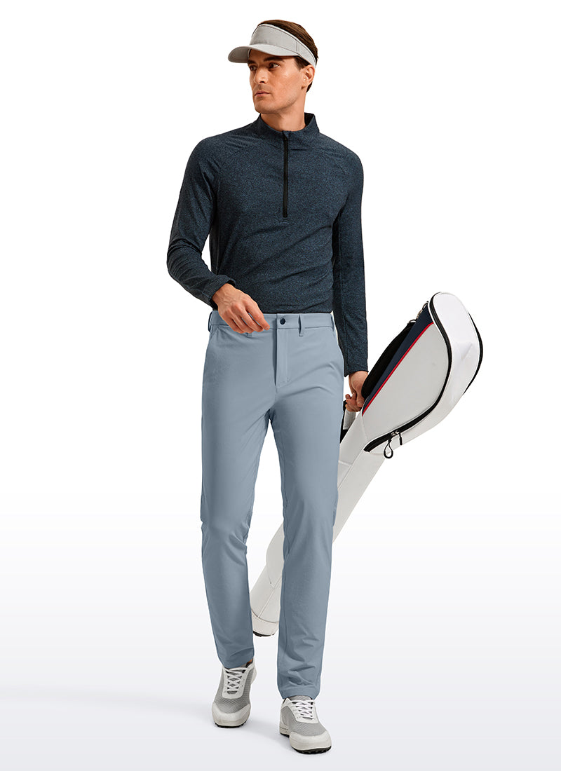 CRZ YOGA Men's  Lightweight Classic Fit Golf Pants Pockets 32'' Belgian Blue