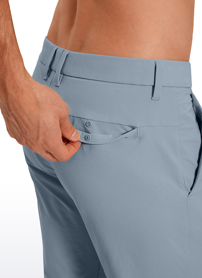CRZ YOGA Men's  Lightweight Classic Fit Golf Pants Pockets 32'' Belgian Blue