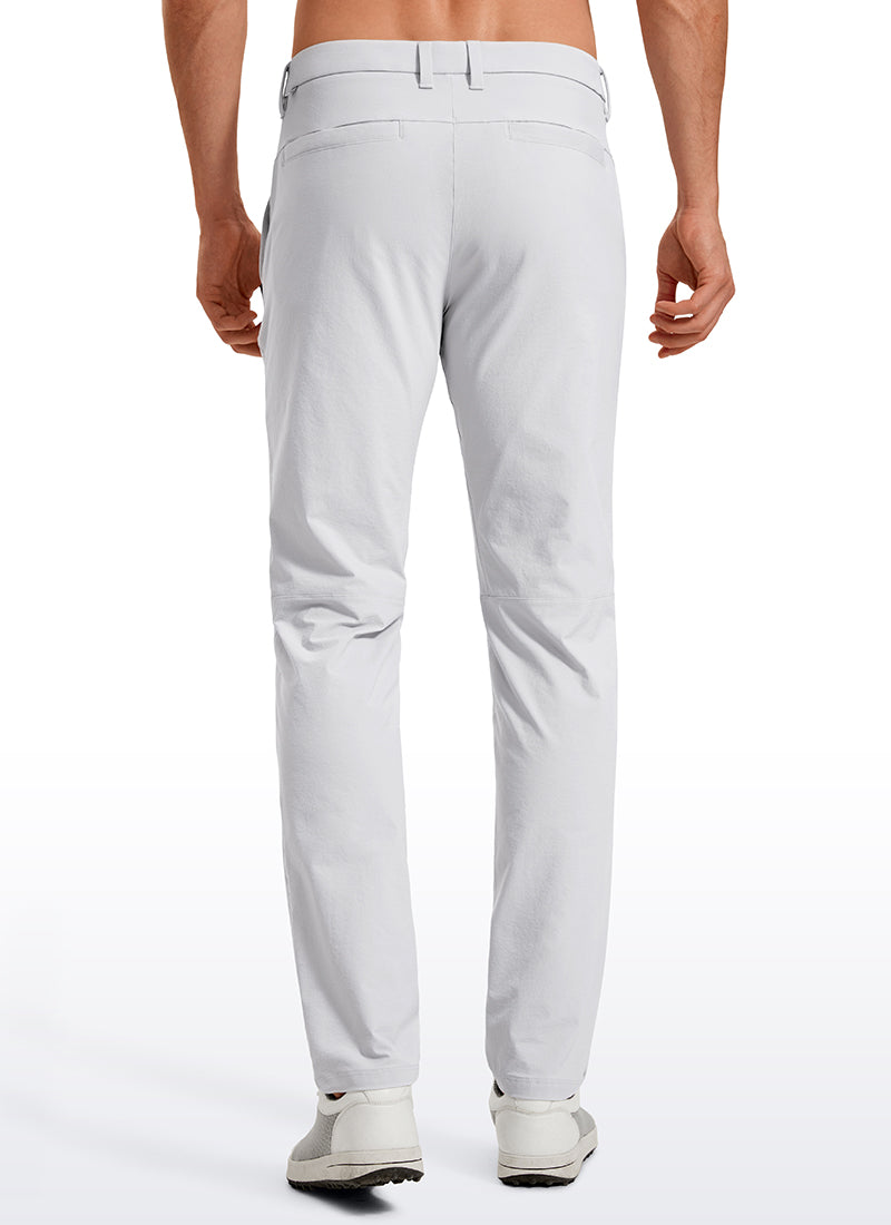 CRZ YOGA Men's  Lightweight Classic Fit Golf Pants Pockets 32'' Platinum Grey