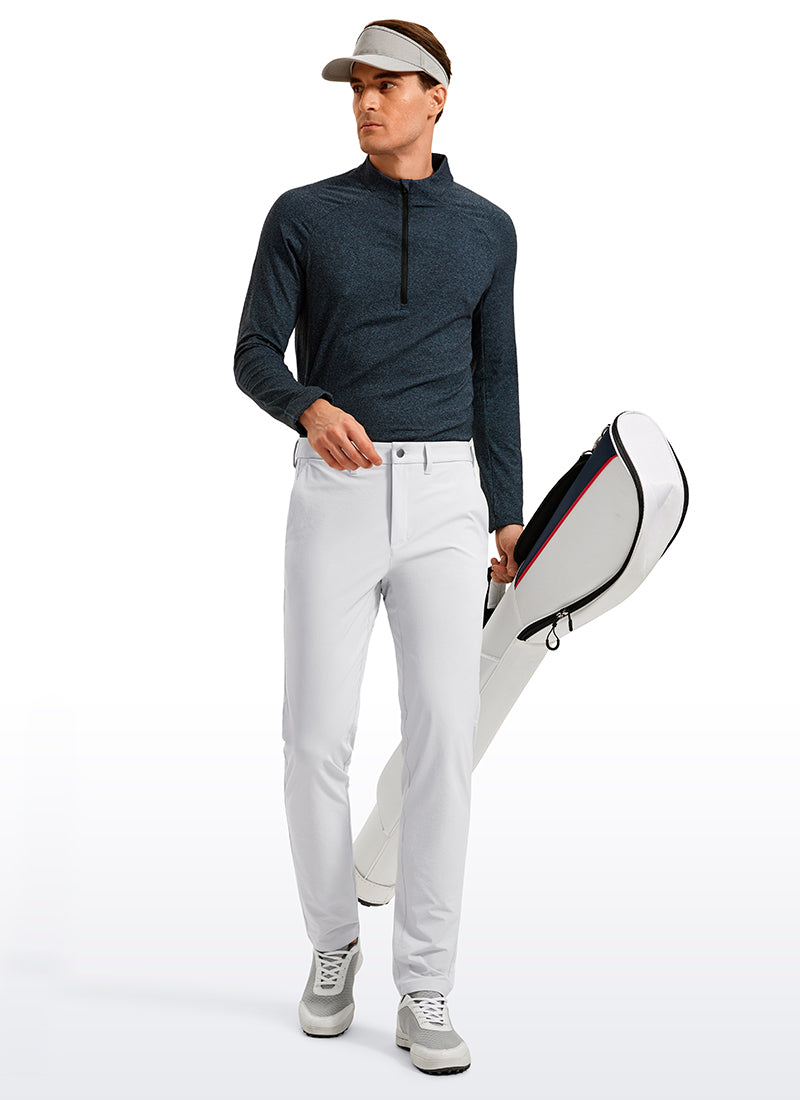 CRZ YOGA Men's  Lightweight Classic Fit Golf Pants Pockets 32'' Platinum Grey