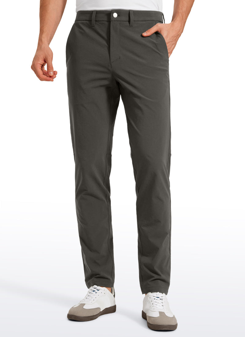 CRZ YOGA Men's  Lightweight Classic Fit Golf Pants Pockets 32'' Arbor Olive