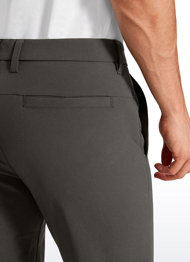 CRZ YOGA Men's  Lightweight Classic Fit Golf Pants Pockets 32'' Arbor Olive