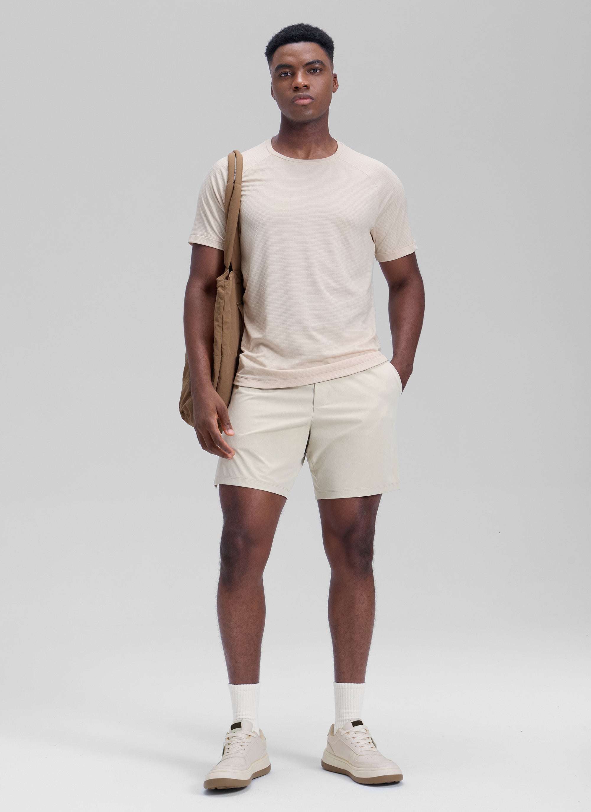 CRZ YOGA Men's Motion Workout Classic FIt Quick Dry Pocket Shorts  7