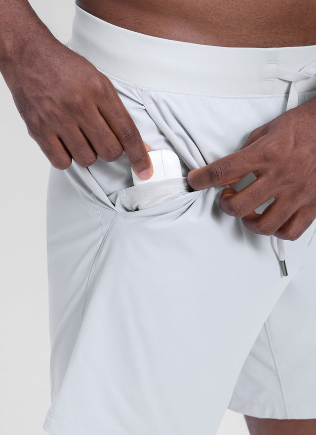 CRZ YOGA Men's Motion Workout Classic FIt Quick Dry Pocket Shorts  7