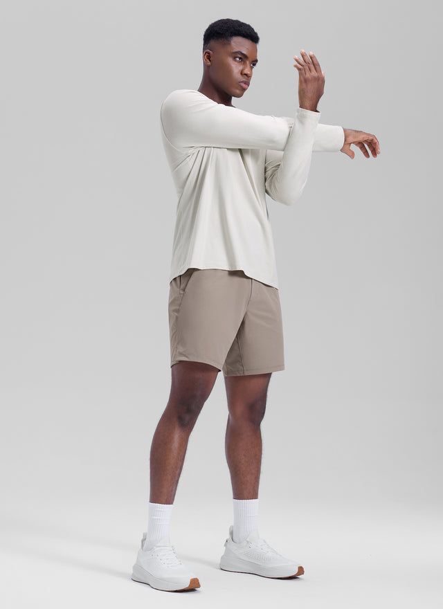 CRZ YOGA Men's Motion Workout Classic FIt Quick Dry Pocket Shorts  7