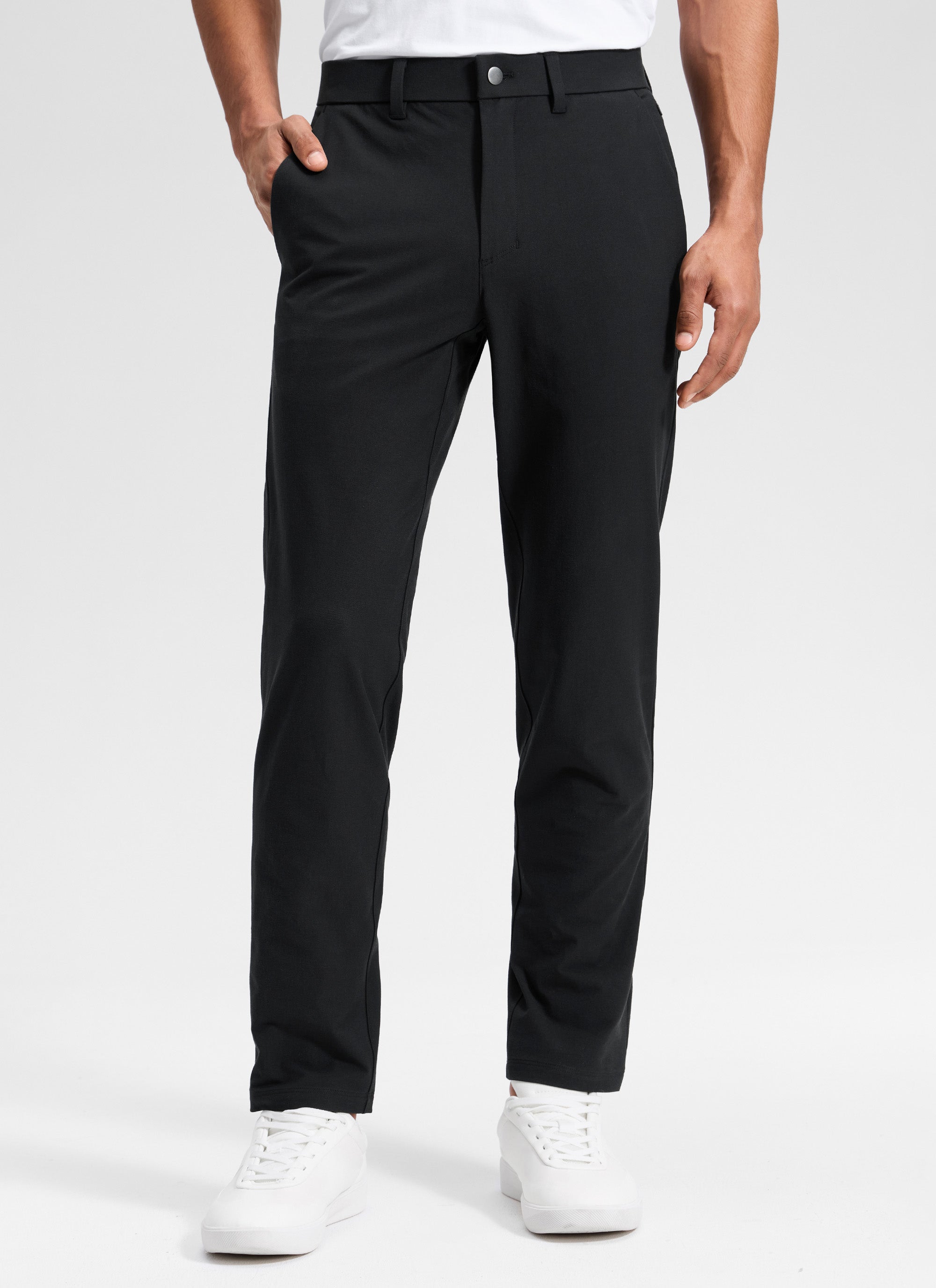 CRZ YOGA Man's Stretch Cotton Golf Mid Rise Pocket Chino Pant 30