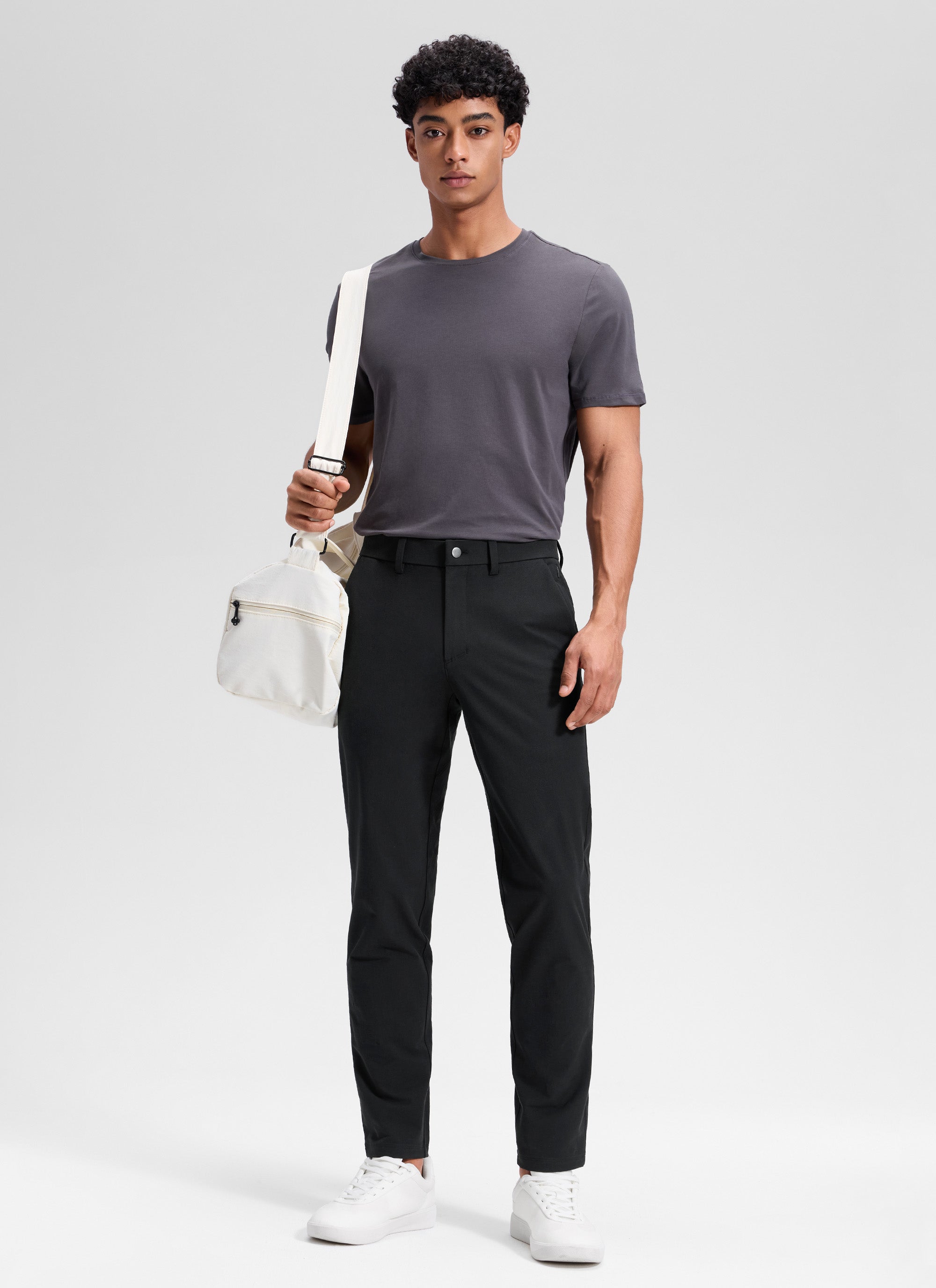 CRZ YOGA Man's Stretch Cotton Golf Mid Rise Pocket Chino Pant 30
