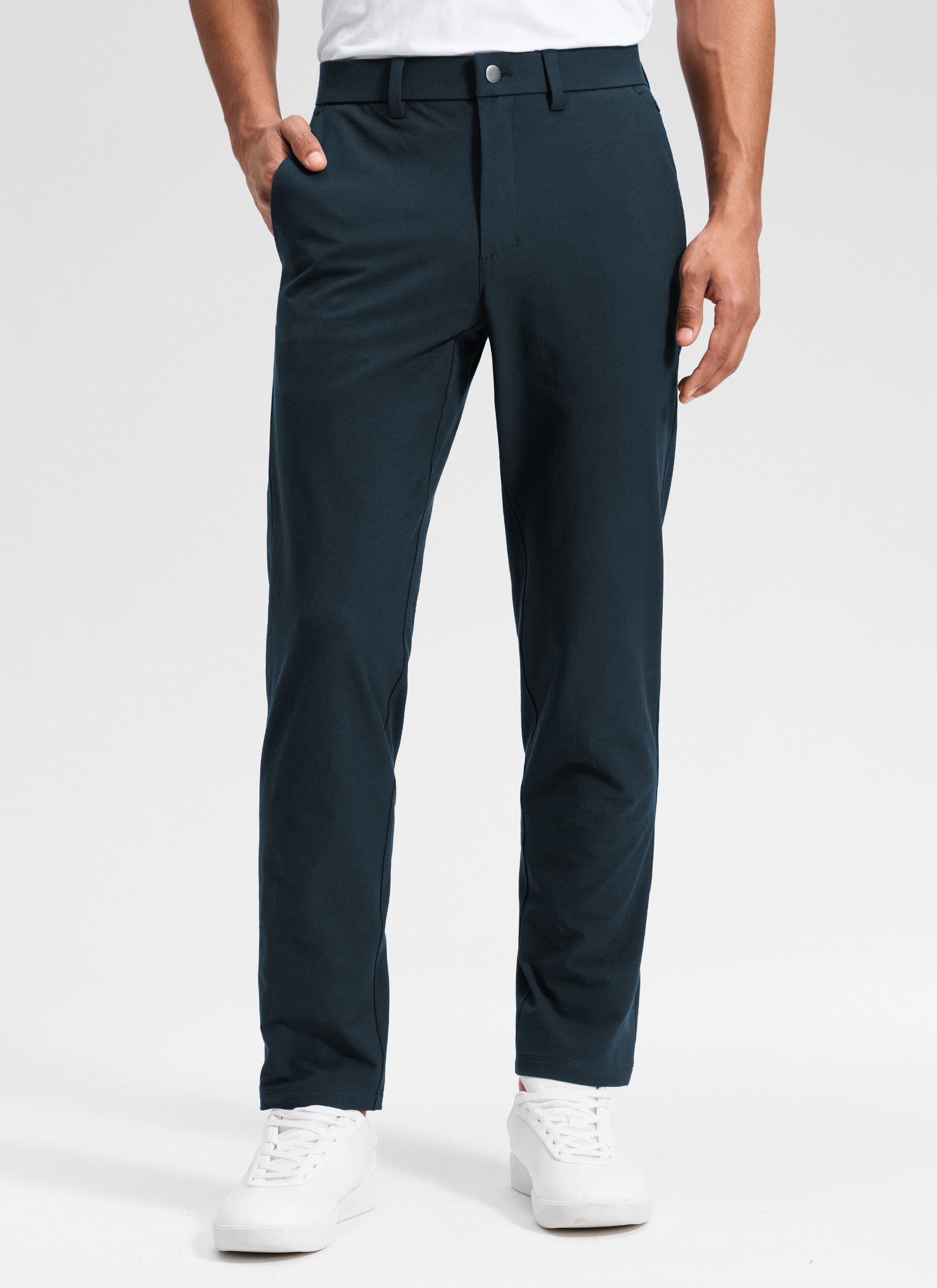 CRZ YOGA Man's Stretch Cotton Golf Mid Rise Pocket Chino Pant 30