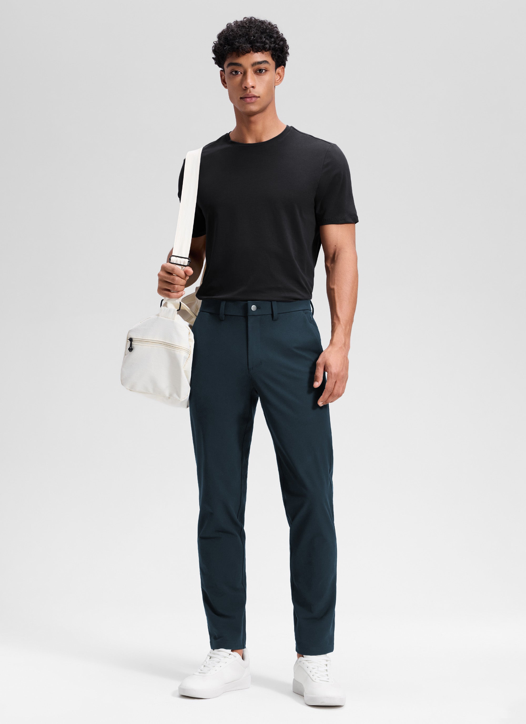 CRZ YOGA Man's Stretch Cotton Golf Mid Rise Pocket Chino Pant 30