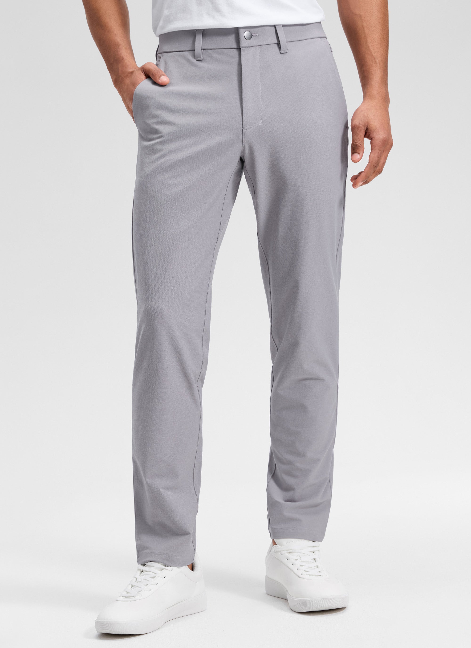 CRZ YOGA Man's Stretch Cotton Golf Mid Rise Pocket Chino Pant 30